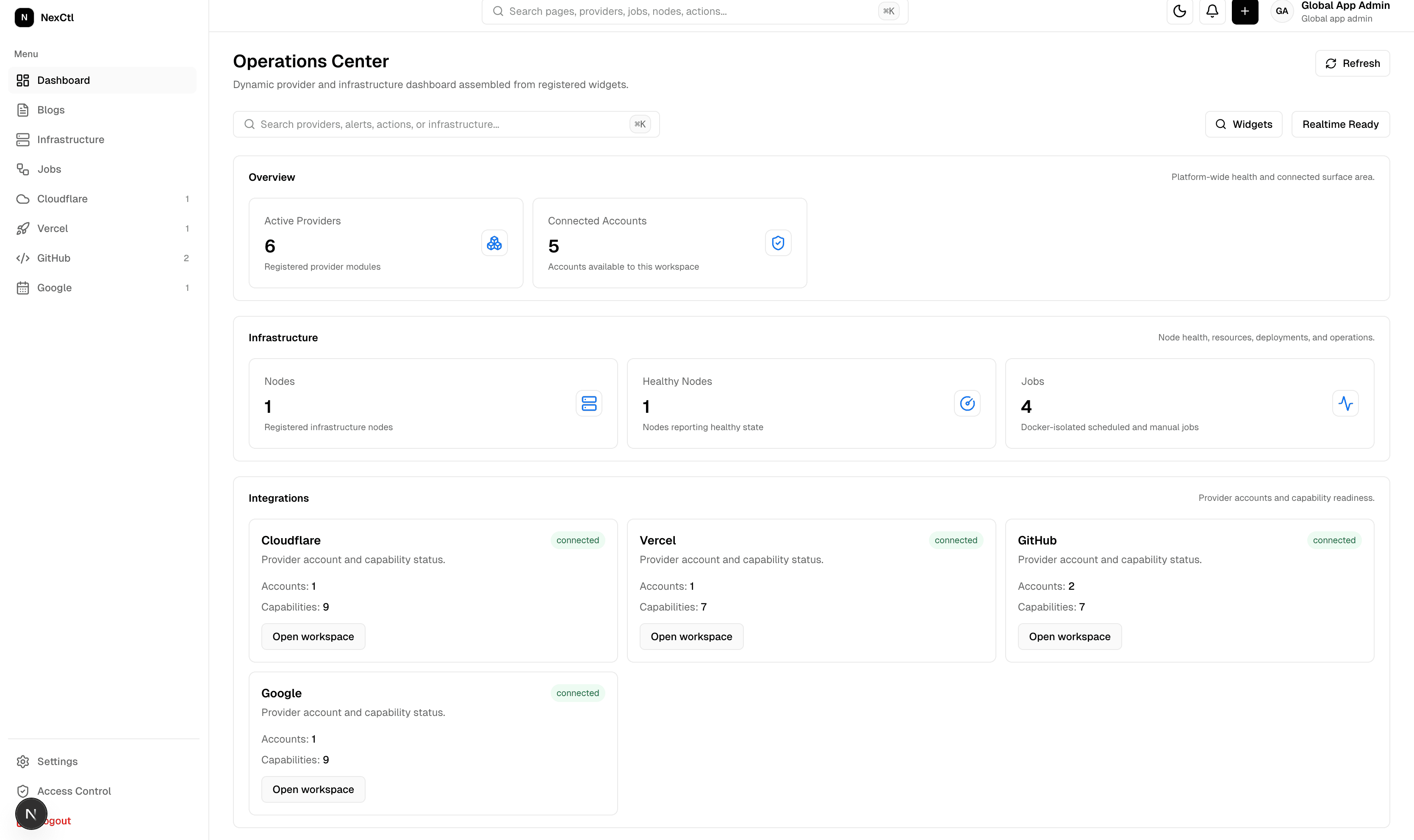 Nexctl Dashboard