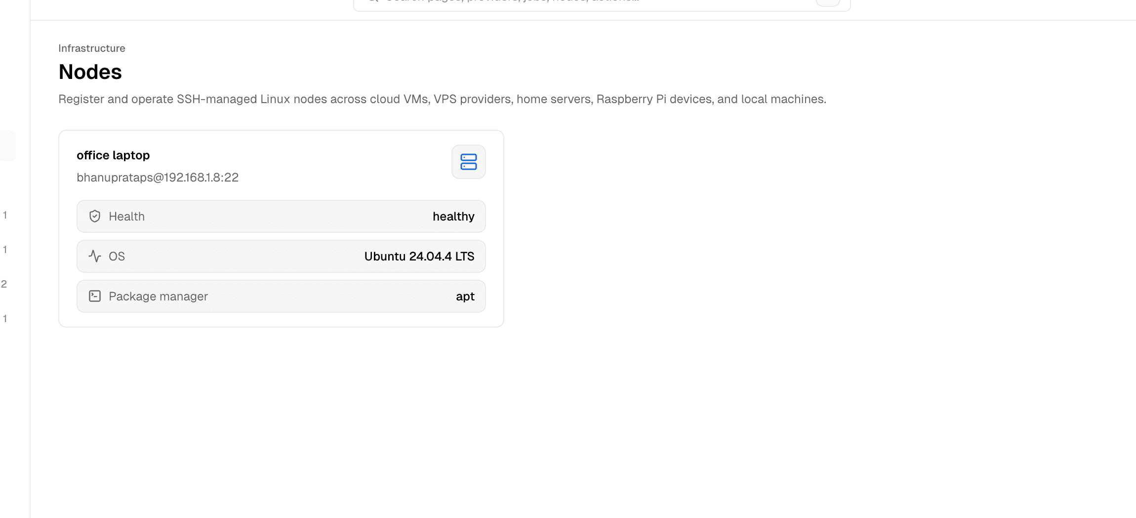 Infrastructure Nodes Dashboard